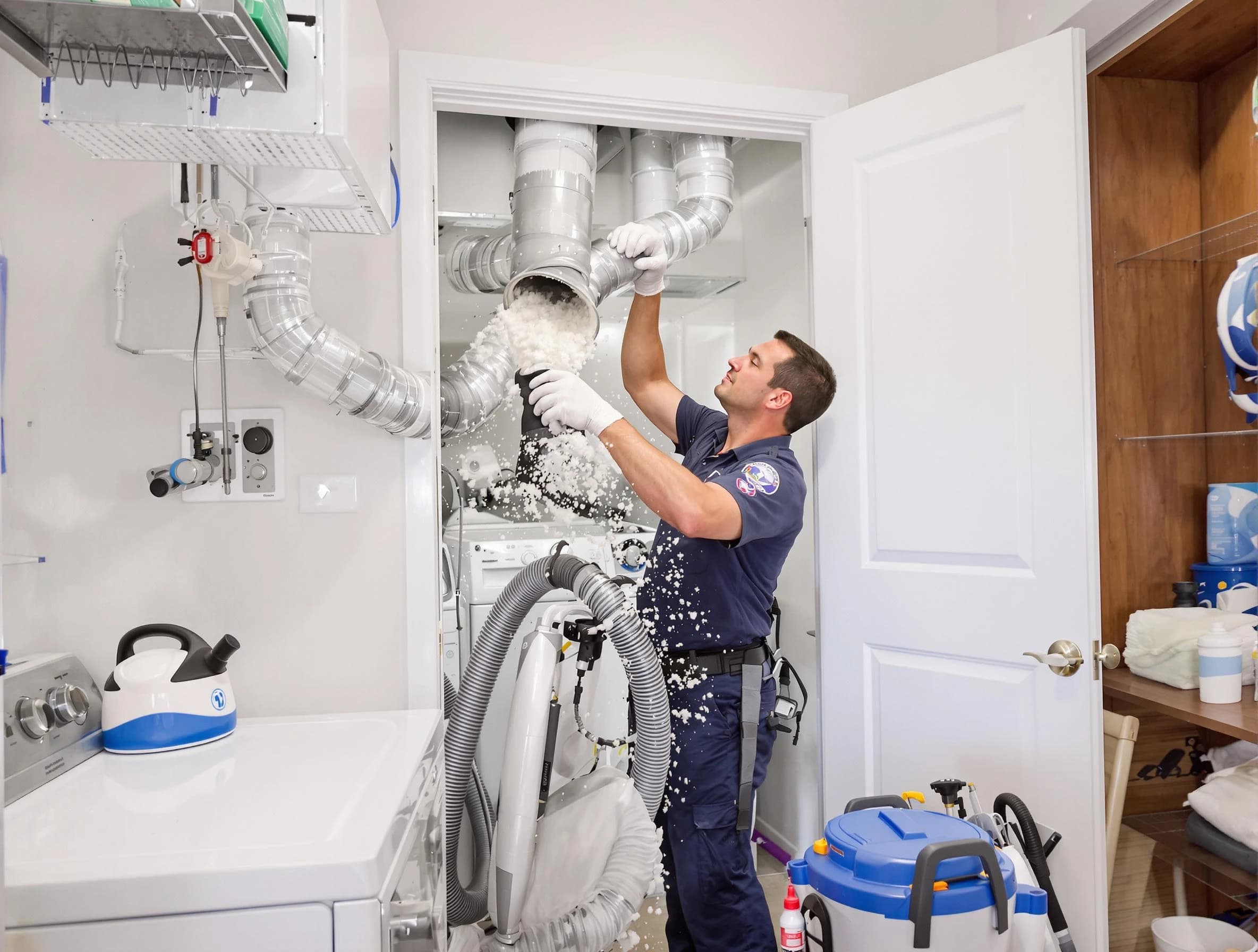 Ettrick Dryer Vent Cleaning technician delivering thorough residential dryer vent cleaning service in Ettrick